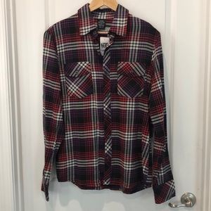Social Collision Long Sleeve Button Down